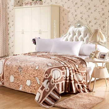 

High Quality Flower Print Super Soft Flannel Blanket Sofa Couch Throw Cover Winter Bedspread Blanket Plus Size 230x250cm
