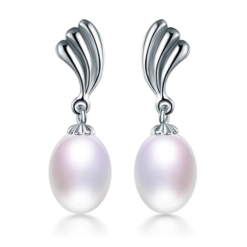 white pearl earring АААА, серьги с жемчугом, 925 пробы, серебряные серьги для женщин, натуральный жемчуг, серьги, модное ювелирное изделие - Цвет камня: white pearl earring