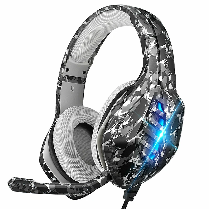 

Светодиодный стерео объемный звук 3,5 мм Gaming Headset Проводные Игровые наушники Портативный Шум шумоподавления наушники для игровых аксессуаров