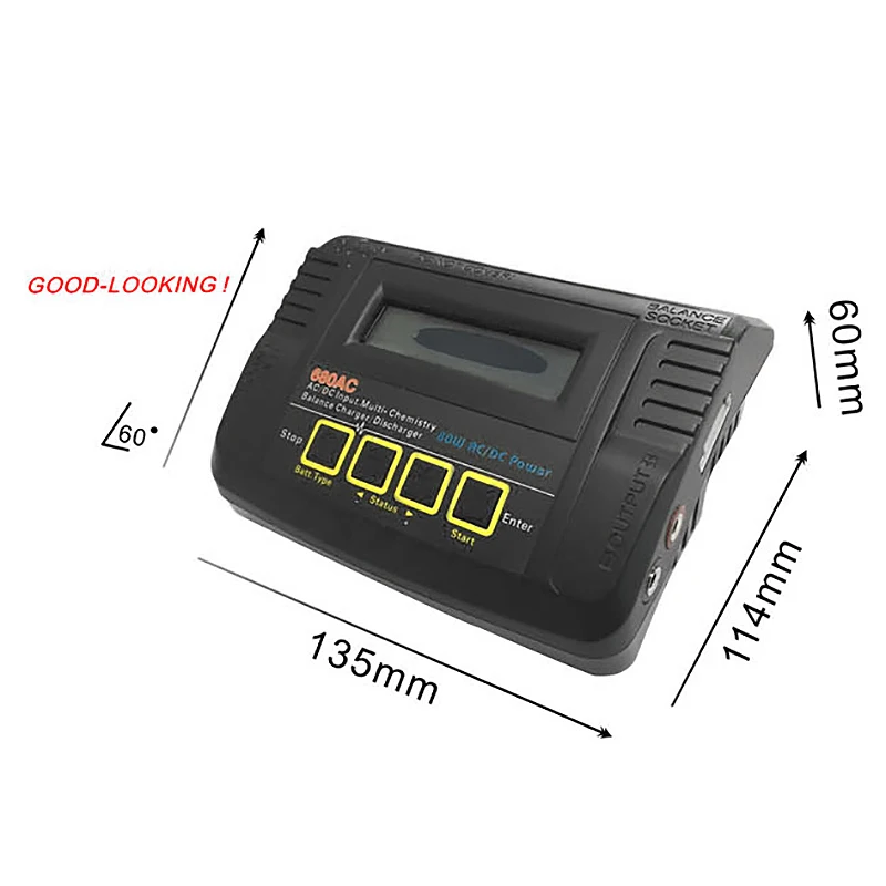 FFYY-680AC 80 Вт 6A AC DC RC батарея баланс зарядное устройство Dis зарядное устройство для игрушек 1-6S LiPo LiFe Lilon NiCd NiMH зарядное устройство EU P