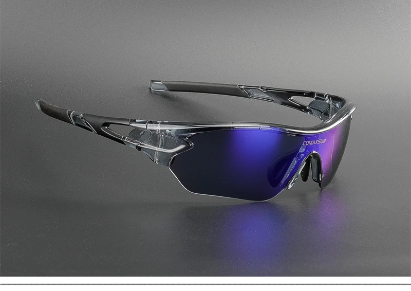 COMAXSUN, профессиональные поляризационные велосипедные очки, велосипедные, MTB, очки для рыбалки, спорта на открытом воздухе, TR90, солнцезащитные очки, UV 400, 5 линз