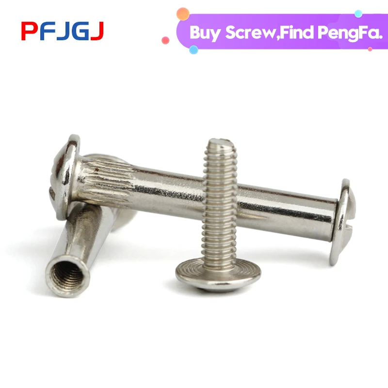 

Peng Fa Jacquard-to-Lock Album Screw Docking Screw Knock-to-Knock Splint Screw Nut and Son Nut M5