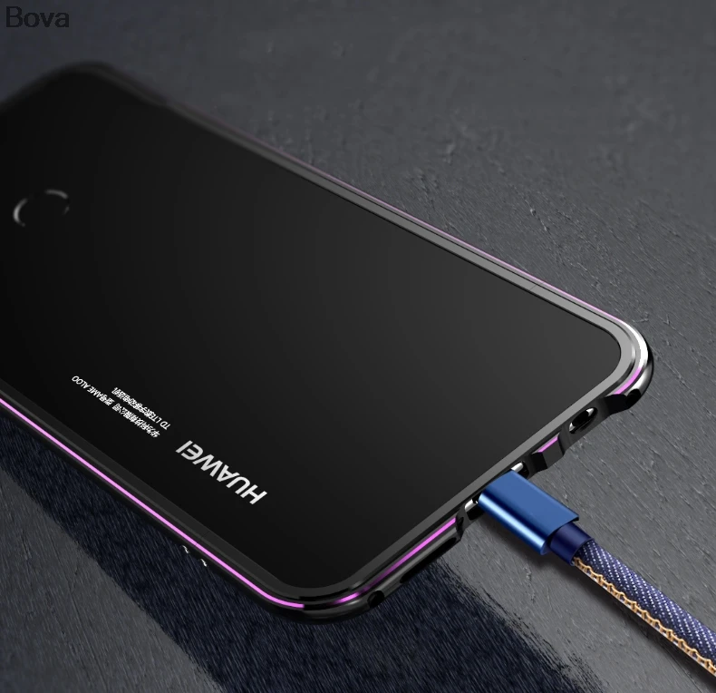 Чехол для huawei Nova 3, роскошный Ультратонкий алюминиевый бампер для huawei Nova 3i 3e+ 2 пленки(1 передняя+ 1 задняя