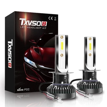 

Mini H4 H7 LED Car Headlight Bulb 8000LM 6000K H1 H3 H11 9005 HB3 9006 HB4 Running Auto Fog Head Lamp for KIA/chevrolet /peugeot