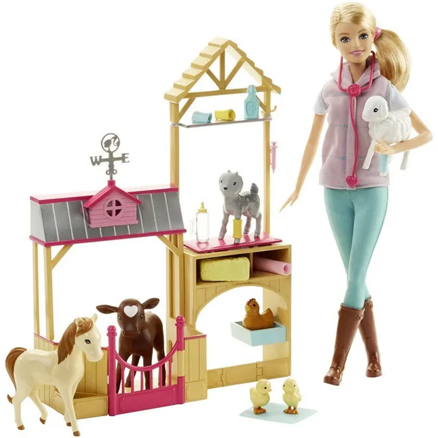Barbie Model Toys DHB71 Pop Career Farm Animal Farm Pop & Toy with Accessories Pet Dress Up Toys Girls Birthday Toys Toxin DHB71 6