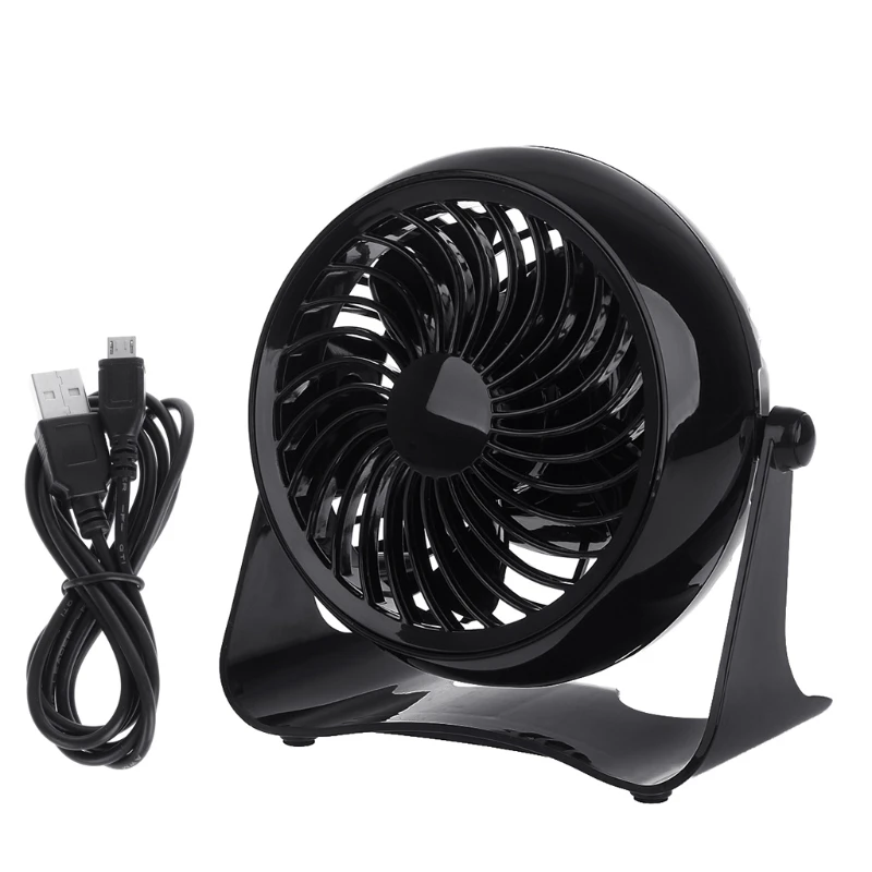 Portable 5V Small Desk USB 5 Blades USB Mini Fans Operation Super Mute Silent