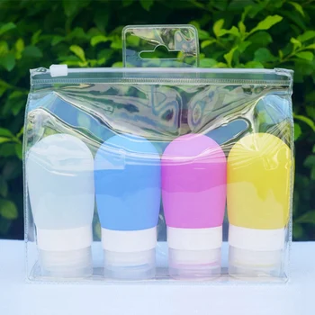 

1pc 60ml 80ml Empty Silicone Travel Packing Press Bottle For Lotion Shampoo Bath Container Portable Bottle