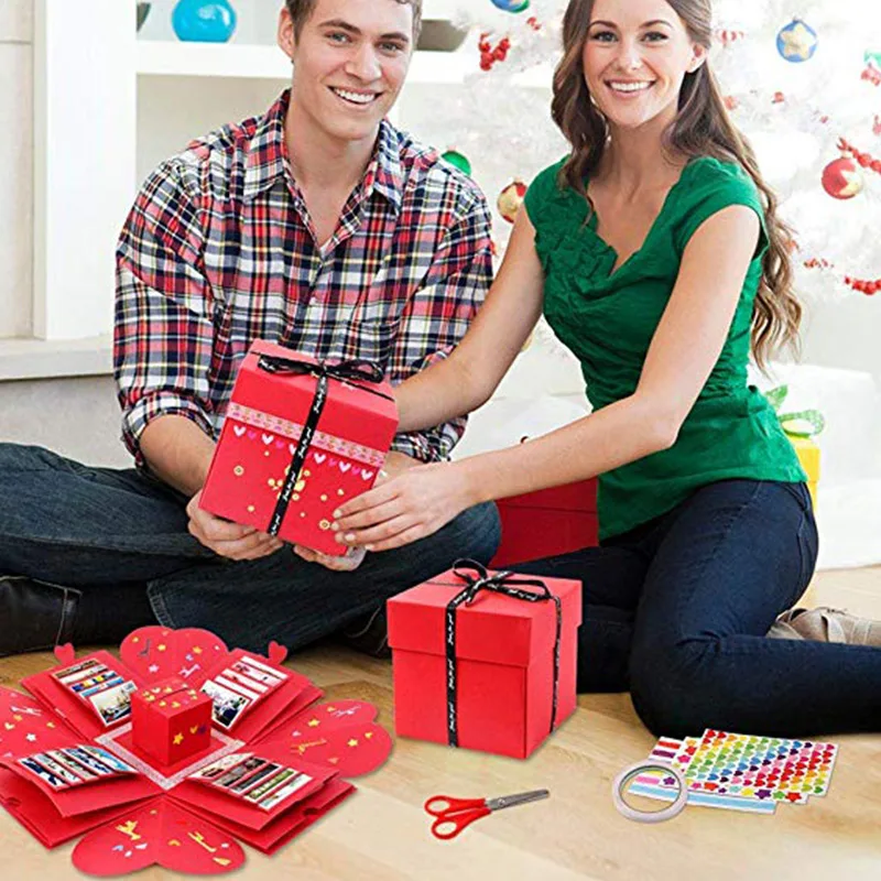 

Valentine'S Day Love Surprise Box Friend DIY Photo Birthday Party Unique Design Gift Paper Fashion Colour Red