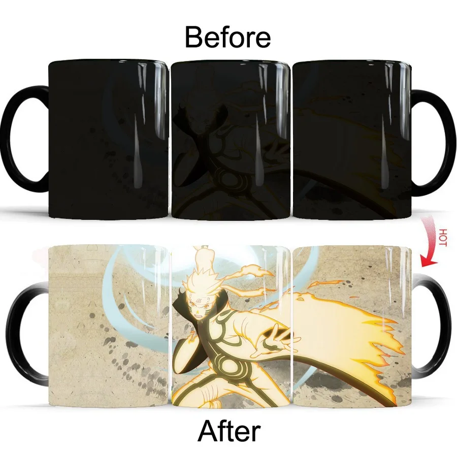 Naruto Sasuke Uchiha Coffee Mugs Cup 11oz Changing Color Heat Tea Mug ...