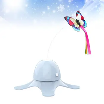 

1 Set Electric Cat Teasing Stick Toy Simulated Butterfly Cat Teasing Toy Automatic Pet Cat Teasing Wand Toy Without Battery