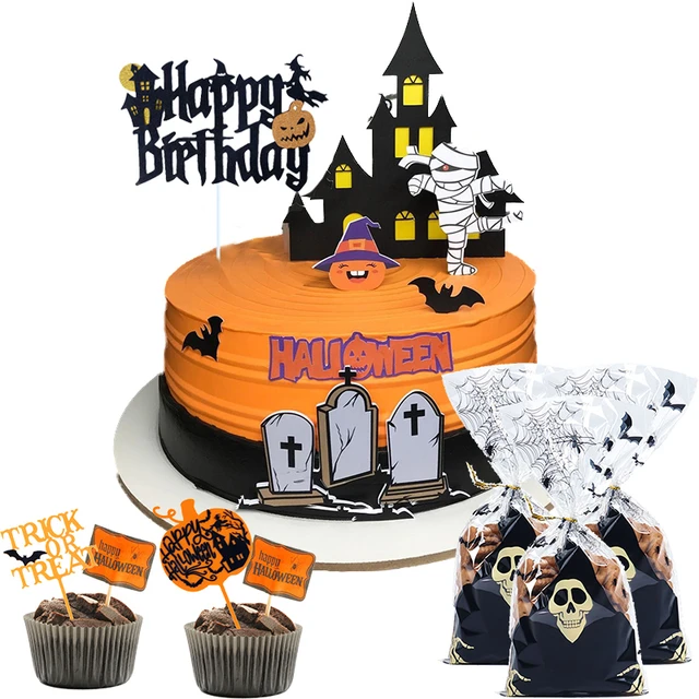 Decoraciones comestibles para pasteles de Halloween, fantasmas nerds,  cupcakes y adornos para pasteles, decoraciones comestibles para pasteles,  decoración de Halloween, fantasmas con gafas -  España