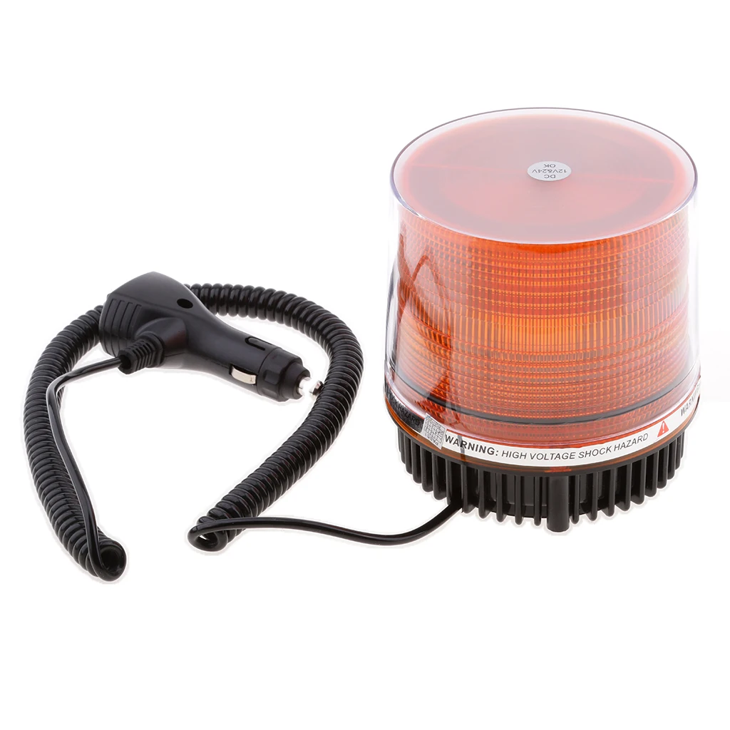 Car Roof Top Front Beacon Strobe Light Emergency Flash Warning Light Lamp Amber Self Contained LED 