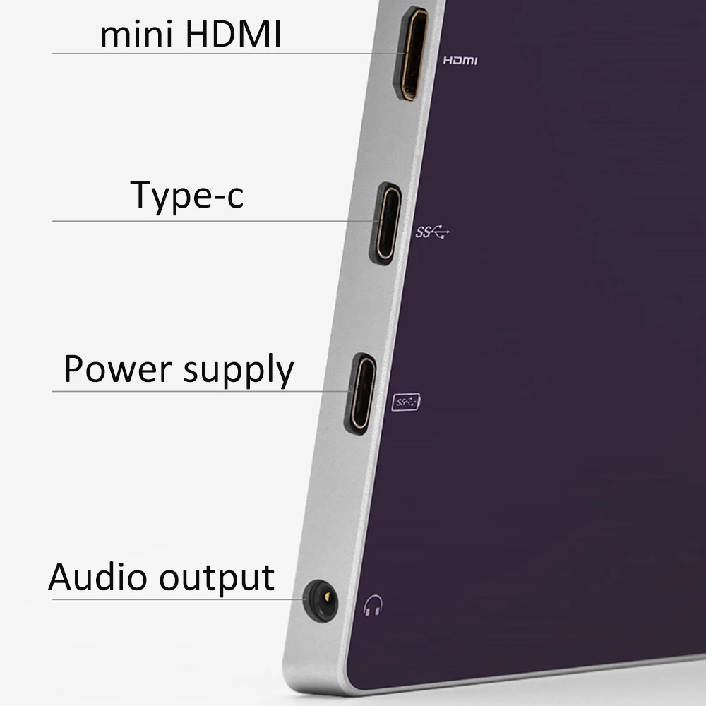 15,6 дюймов Портативный 4K HD монитор для ПК ноутбук смартфон HDR 10 игровой монитор для Ps4 переключатель Xbox NS 60 Гц ips экран серебристый