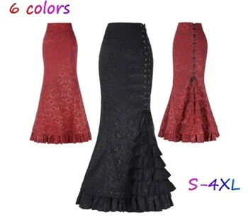 

Fashionable Sexy Fishtail Ribbon Girdle Retro Long Skirt Skirt