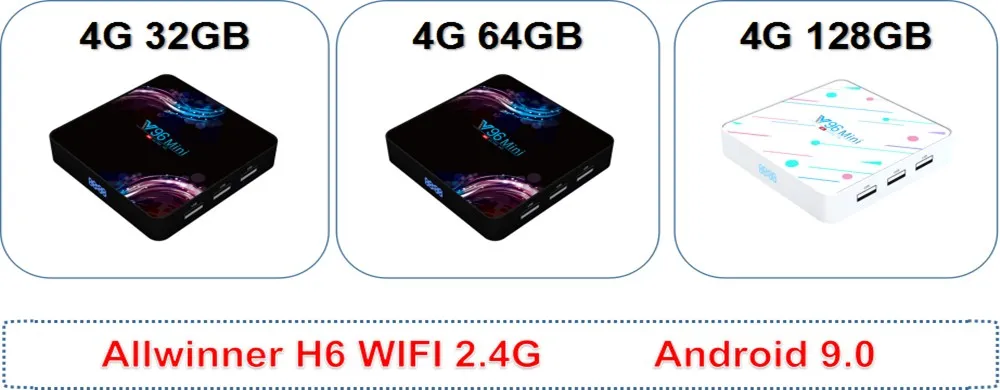 4 ГБ 128 ГБ V96 Мини Android 9,0 ТВ приставка Allwinner H6 четырехъядерный 6K H.265 Wifi netflix Youtube телеприставка V96mini Wifi медиаплеер