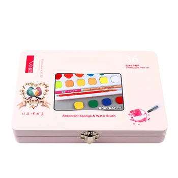 

48Colors 36Colors Pencil Sharpener Portable Travel Students Artists Brush Pen Solid Pigment Art Supplies Watercolor Paint