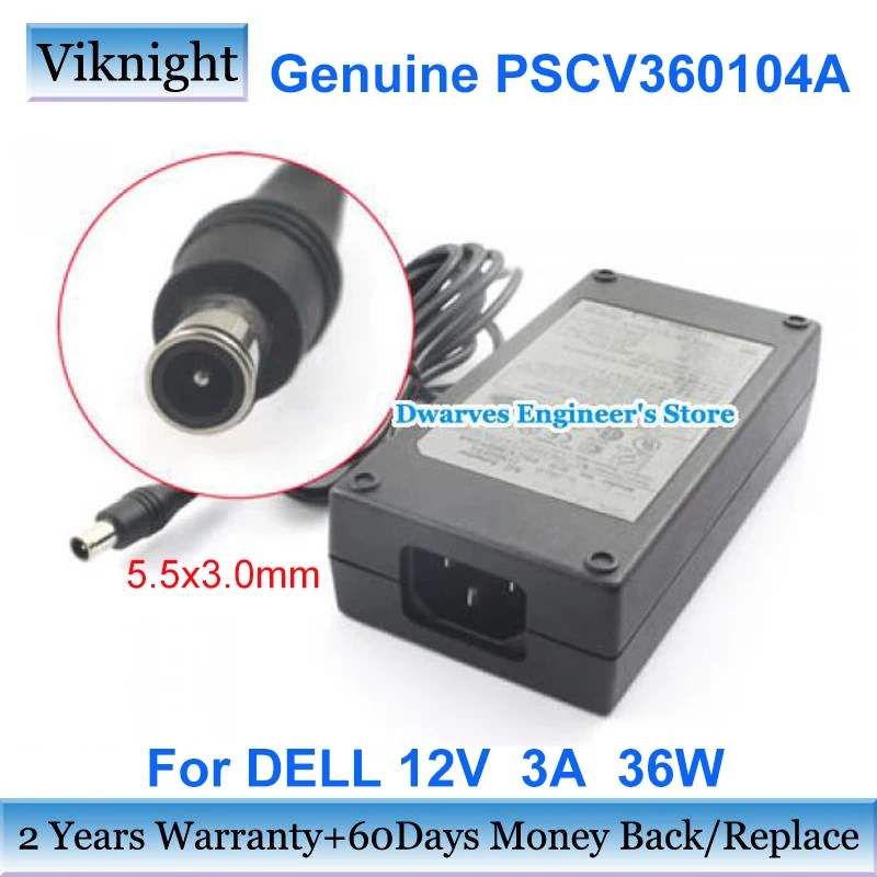 Genuine PSCV360104A AC Adapter Power Supply 12V 3A For DELL 1500FP 1900FP OPTIPLEX FX130 FX170 Laptop Charger 5.5x3.0mm | Компьютеры и