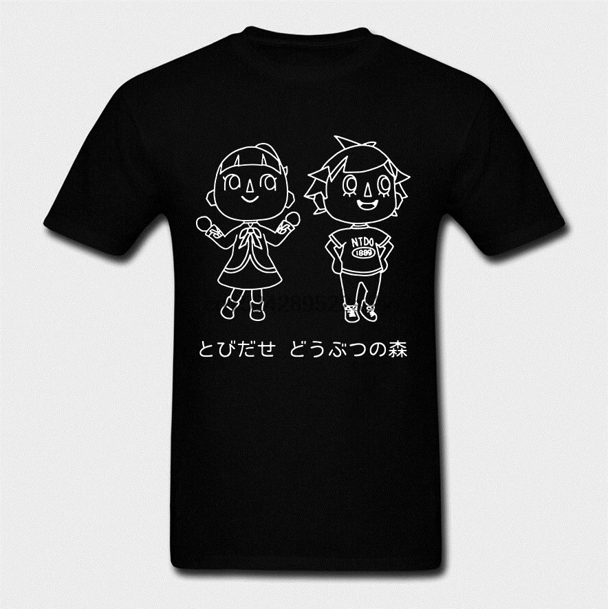 2019 Animal Crossing Video Games Funny black men tee shirt cotton free shipping | Мужская одежда
