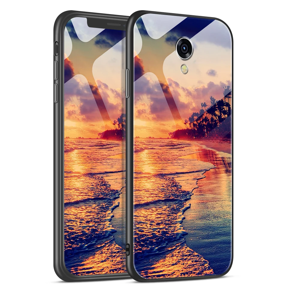 H119 Для Meizu M5 M6 M8 M9 Note звездный узор закаленное стекло чехол для Meizu Note 8 9 чехол для телефона Meizu Note5 ТПУ Защитная оболочка - Цвет: H119
