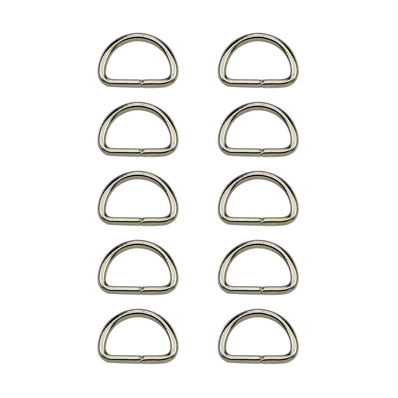 Lote de 10 unidades de anillos Matal D, gancho de presión, cierres de langosta, Clips, accesorios de bolsa DIY de 14mm