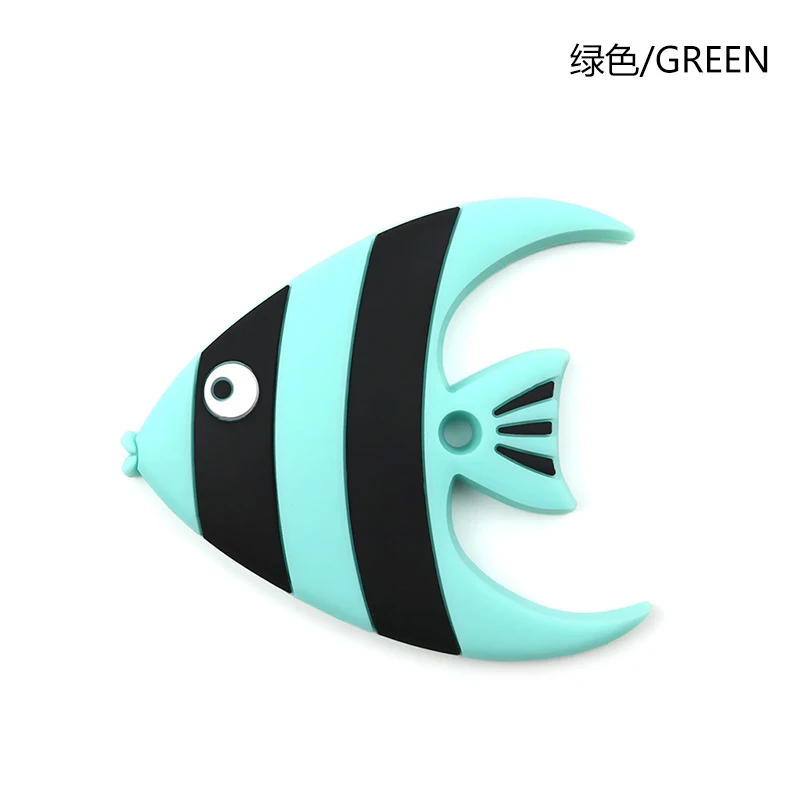 1PCS Teether Fish B 1 шт. DIY Fish модель силиконовый Прорезыватель для зубов из пищевого силикона детское BPA бесплатное ожерелье-прорезыватель пустышка цепь для малышей силиконовые жевательные игрушки - Цвет: 1PCS Teether Fish B