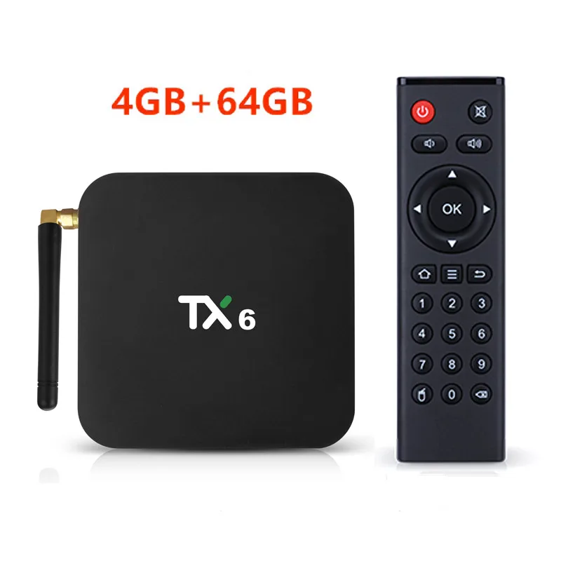 4G64G ТВ приставка Android 9,0 Смарт ТВ приставка TX6 Android ТВ приставка 4 Гб ОЗУ 64 Гб Allwinner H6 четырехъядерный USD3.0 2,4G/5 ГГц WiFi 4K ТВ приставка Tanix TX6 - Цвет: 4G64G