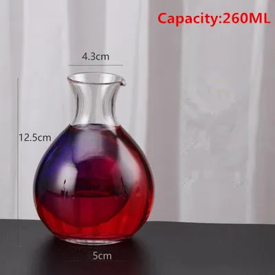 260ML Японский хрустальный стеклянный винный графин с отверстием для большого пальца стеклянный кувшин для льда хомяк гнездо винный контейнер коктейльное шампанское охлаждающие инструменты - Цвет: 260ML
