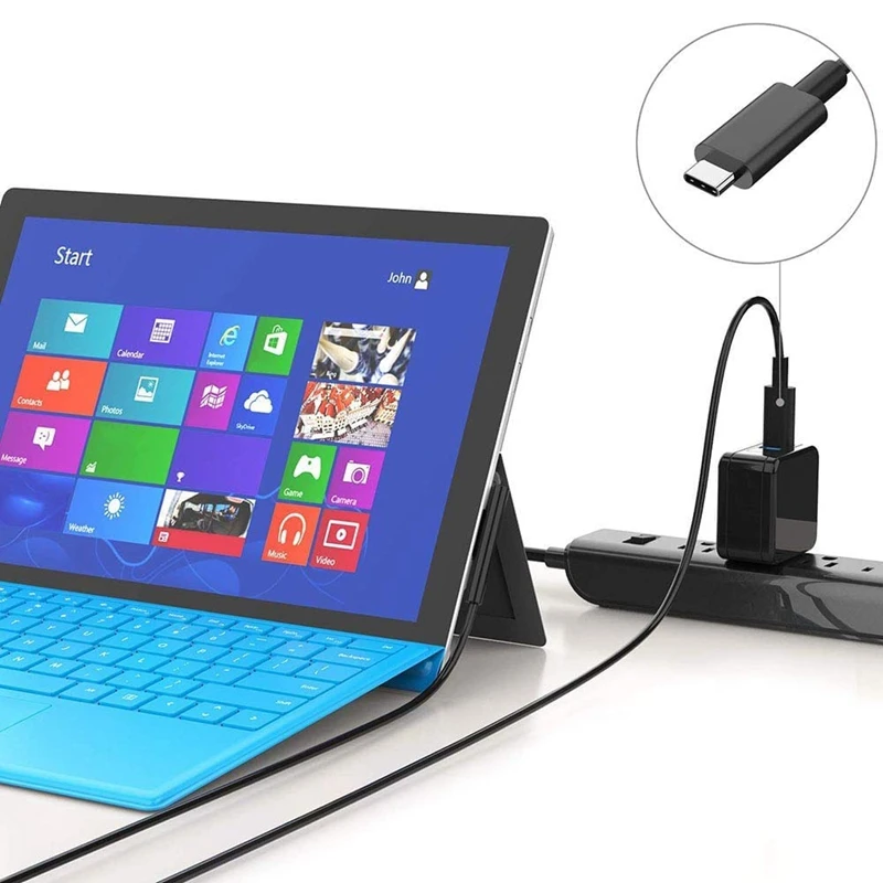 USB кабель с нейлоновой оплеткой C зарядный для Microsoft Surface Pro 6/5/4/3 поверхность