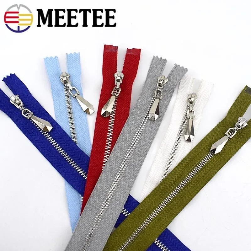 Meetee 2 шт 20 см закрытые 40/70 см открывающиеся 3# Металлические молнии с автоматическим замком на молнии Декор на молнии DIY сумки одежда обувь Швейные аксессуары