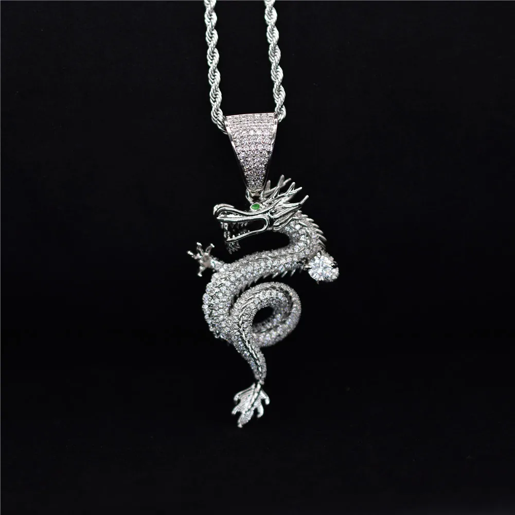 

Мужская подвеска в стиле хип-хоп с фианитом, ожерелье серебряного цвета с фианитом, цепочка шириной 4 мм для тенниса