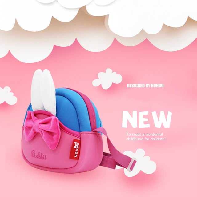 Сумка для девочек, NOHOO, высокое качество, рюкзак mochilas, милый мини плюшевый кролик, рюкзак, модные аксессуары для путешествий, сумка для покупок