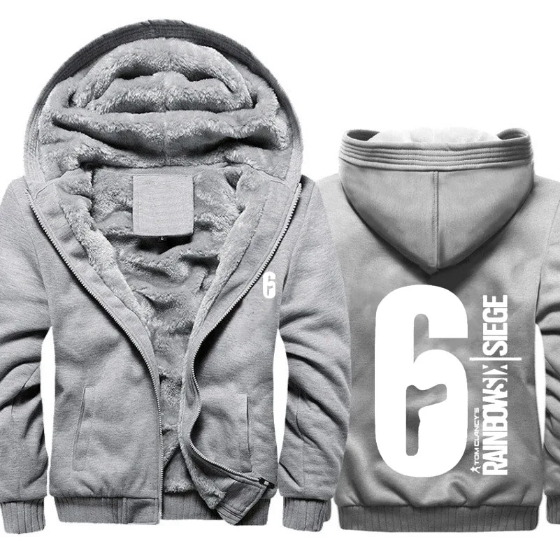 Rainbow Six Siege камуфляжные толстовки мужская зимняя куртка высокого качества теплая плотная флисовая толстовка на молнии пальто размера плюс 5XL