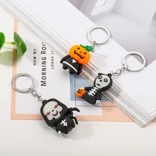 Трансграничной для Хэллоуина небольшие подарки смерти небольшой кулон призрак 3D мультфильм ключа силикагель кулон