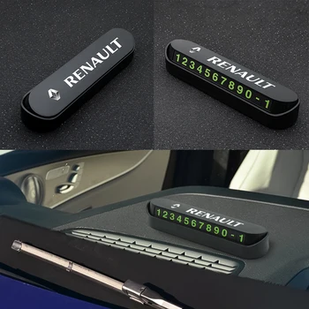 

Car Styling Temporary Parking Card Phone Number Card For Renault Megane 2 3 Duster Logan Clio Laguna Captur Interior accessories