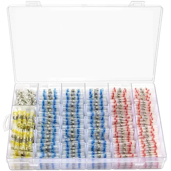 

800PCS Solder Seal Wire Connectors Heat Shrink Solder Butt Connectors - Waterproof Solder Connector Kit Insulated Electrical Wir