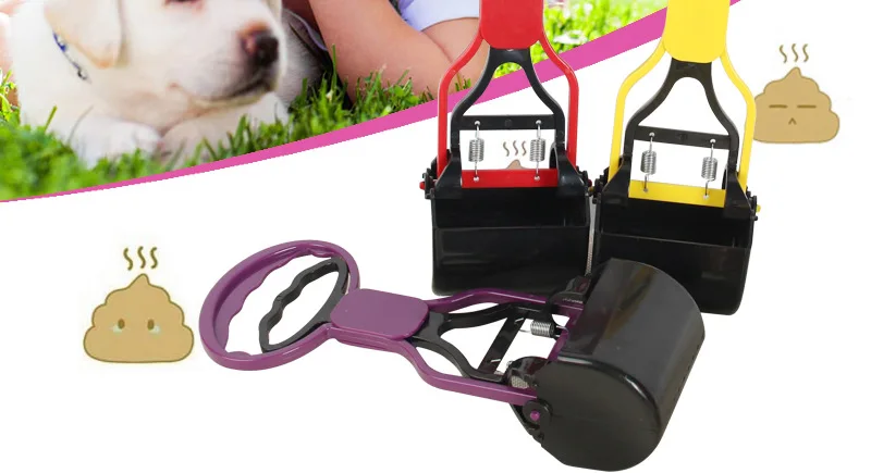 Pet Dog Cat Pooper Scooper Long Handle Jaw Poop Scoop Outdoor Cleaner Waste Pick Up Convenient Animal Waste For Dog Supplies