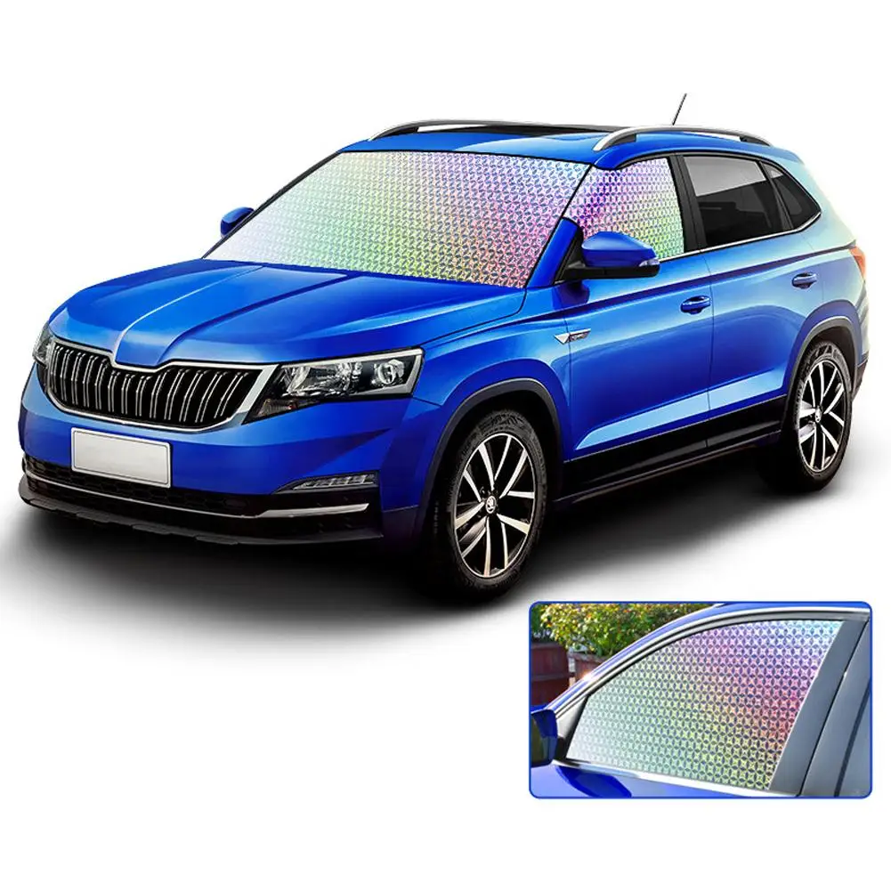 

Car Windshield Sunshade Front Window 500T Reflective Polyester Blocks Heat Sun UV Protector Shields Foldable Keep Vehicle Cool