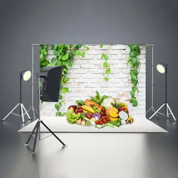 

Green Plants Brick Texture Photography Background Cloth Retro Texture Green Plant Background Home Portrait for Photo Video