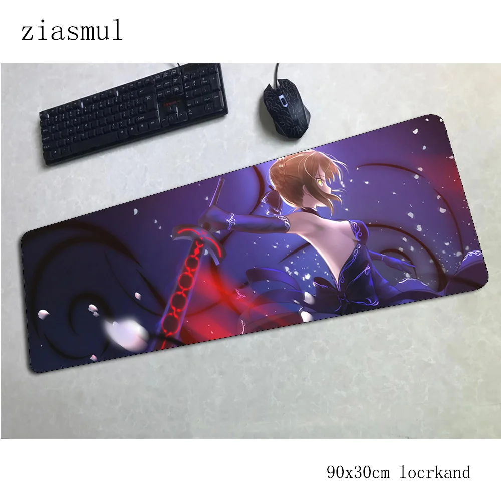 Saber Alter mouse pad 900x300x3mm mousepads Gorgeous gaming mousepad gamer Colourful personalized pads keyboard pc | Компьютеры и офис