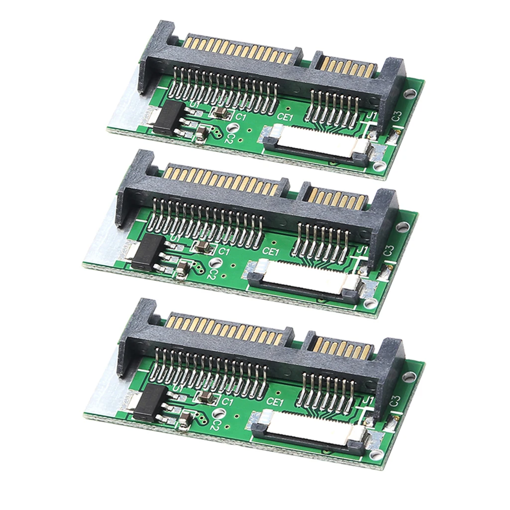 3 Pieces SATA Adapter Card, 1.8inch LIF to 2.5inch SATA 24Pin ZIF to 22Pin SATA Converter Adapter Card, No Capacity Limit