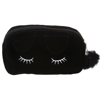 

Cartoon Storage Case Travel Makeup Pouch Cosmetic Bag (Black)