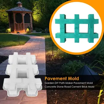 

Garden Walk Pavement Mold DIY Manually Paving Cement Brick Stone Road Concrete Molds Path Maker Reusable DIY Manually Paving