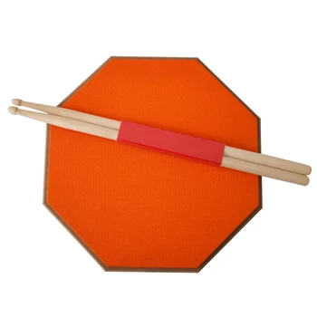 

12 Inch Drum Practice Pad Set Accessories For Beginners Instruments Rubber Surface With Drumsticks Double Sided