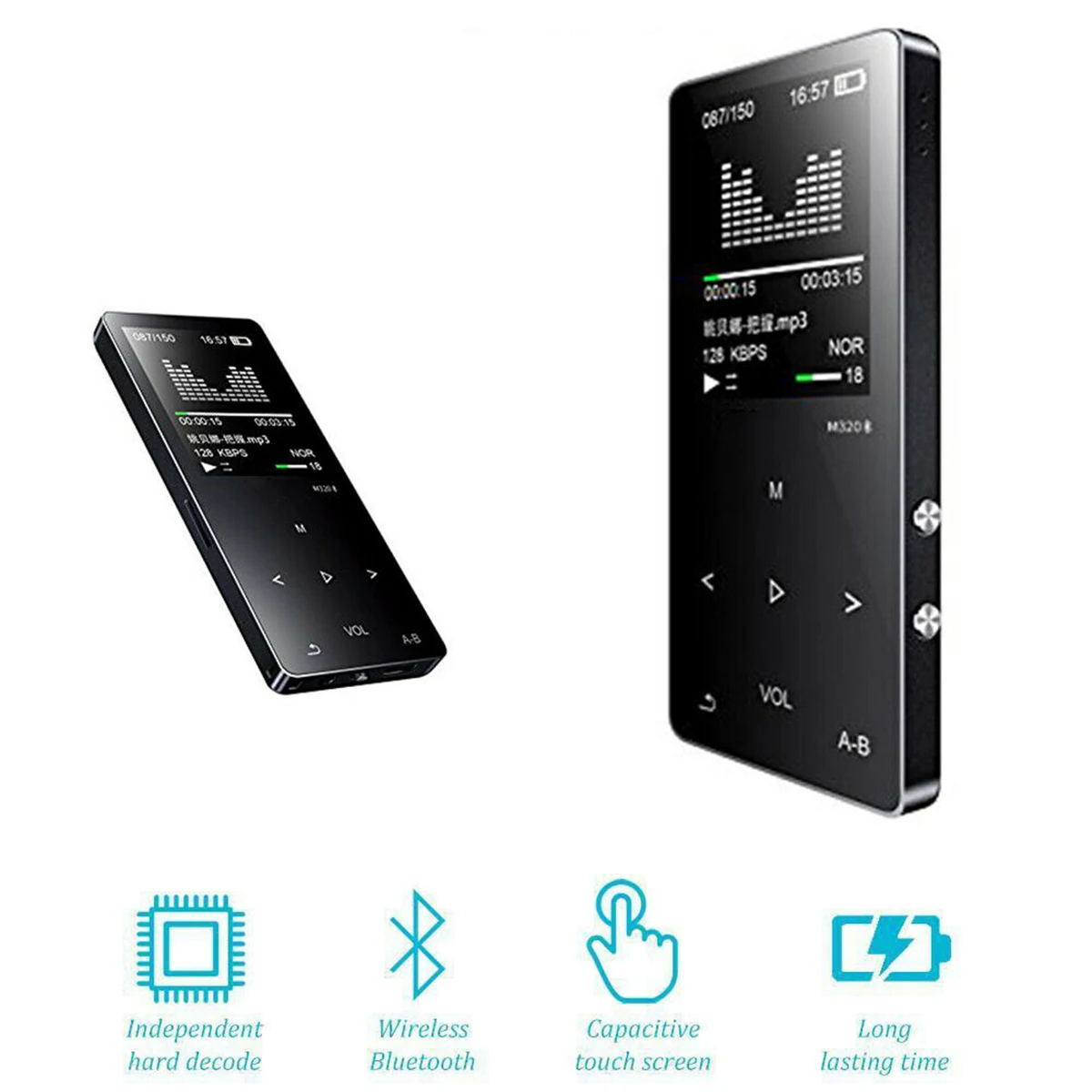 Портативный mp3 плеер SOONHUA цифровой Hi Fi музыкальный мини BT MP3 диктофон fm радио с