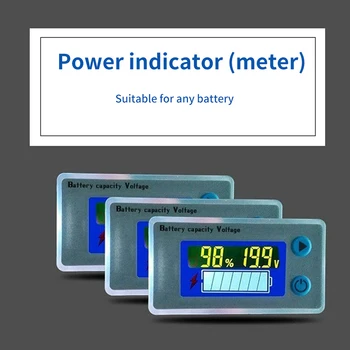 

AOZBZ Universal Battery Capacity Voltmeter Tester Monitor LCD Car Lead-Acid Indicator Digital Voltmeter 10-100V Voltage Tester