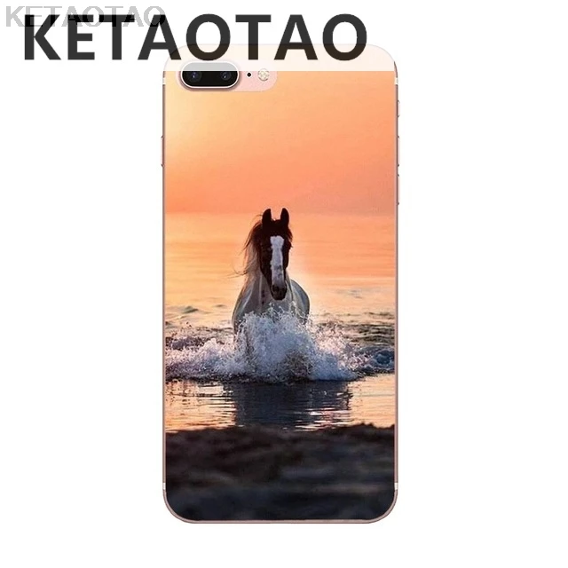 Черный KETAOTAO Пони лошадь чехол для телефона s для iPhone 4S SE 5C 5S 6S 7 8 Plus X XS XR 11 Pro Чехол кристально чистый мягкий TPU чехол s - Цвет: Черный
