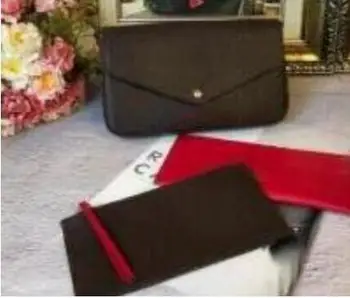

2019 new fashion small three pieces of high quality leather handbag FELICIE bag chain fast bag metis bag dust bag and box