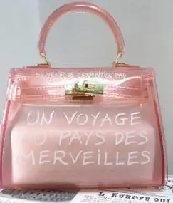 pink small Женская модная сумка на плечо, прозрачная сумка, роскошная брендовая новая женская сумка на плечо, сумки-мессенджеры - Цвет: pink small