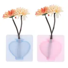 Съемный силиконовый липкий цветочный горшок ваза для стен холодильник ванные комнаты Декор вазы