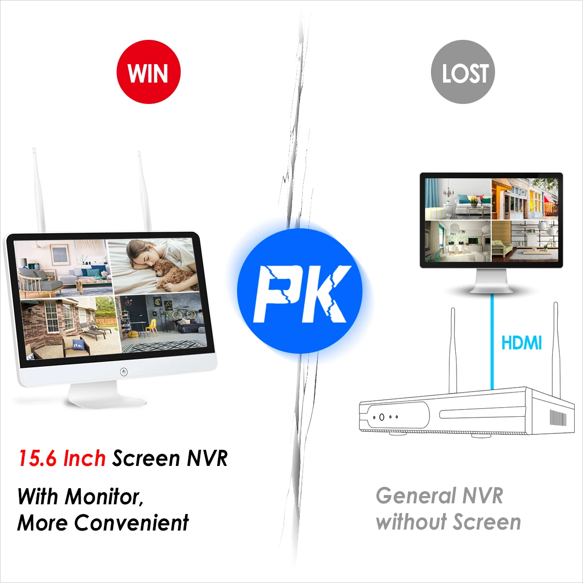  ANRAN 1080P 8CH Kit de CCTV para el hogar sistema de cámara de seguridad cámara de visión nocturna 